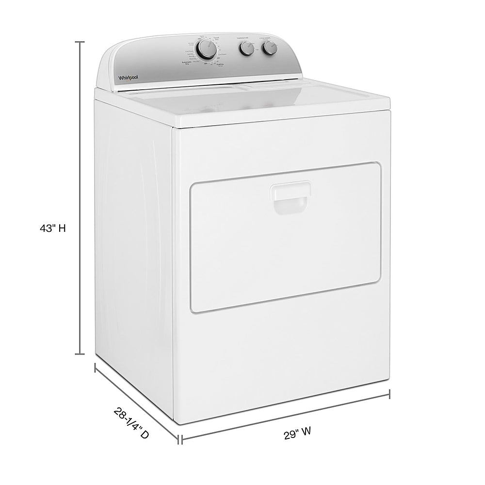Whirlpool - 7 Cu. Ft. Electric Dryer with AutoDry Drying System - White_1