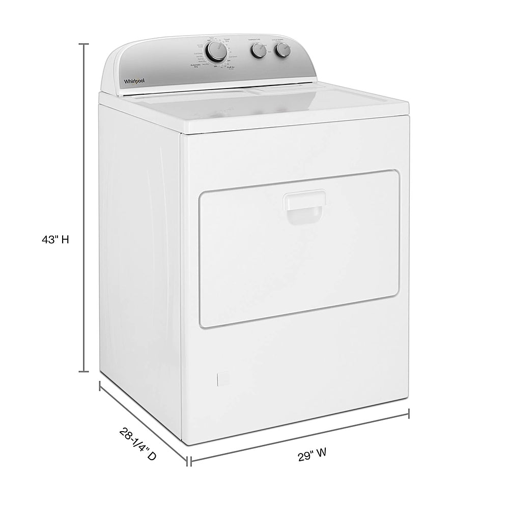 Whirlpool - 7 Cu. Ft. Gas Dryer with AutoDry Drying System - White_11