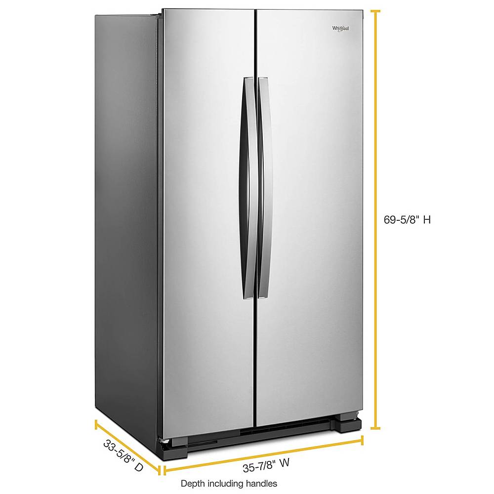 Whirlpool - 25.1 Cu. Ft. Side-by-Side Refrigerator - Stainless Steel_1