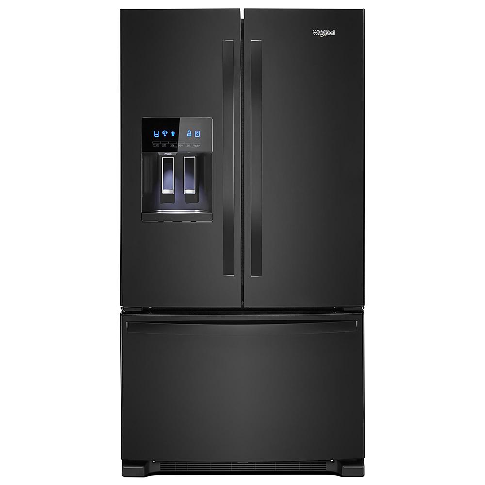 Whirlpool - 25 cu. ft. French Door Refrigerator with External Ice and Water Dispenser - Black_0