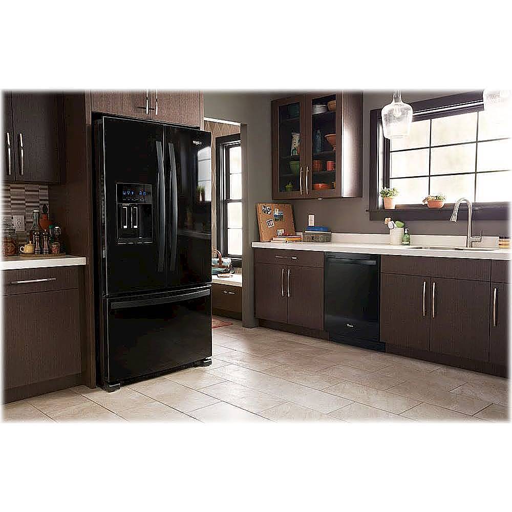 Whirlpool - 25 cu. ft. French Door Refrigerator with External Ice and Water Dispenser - Black_3