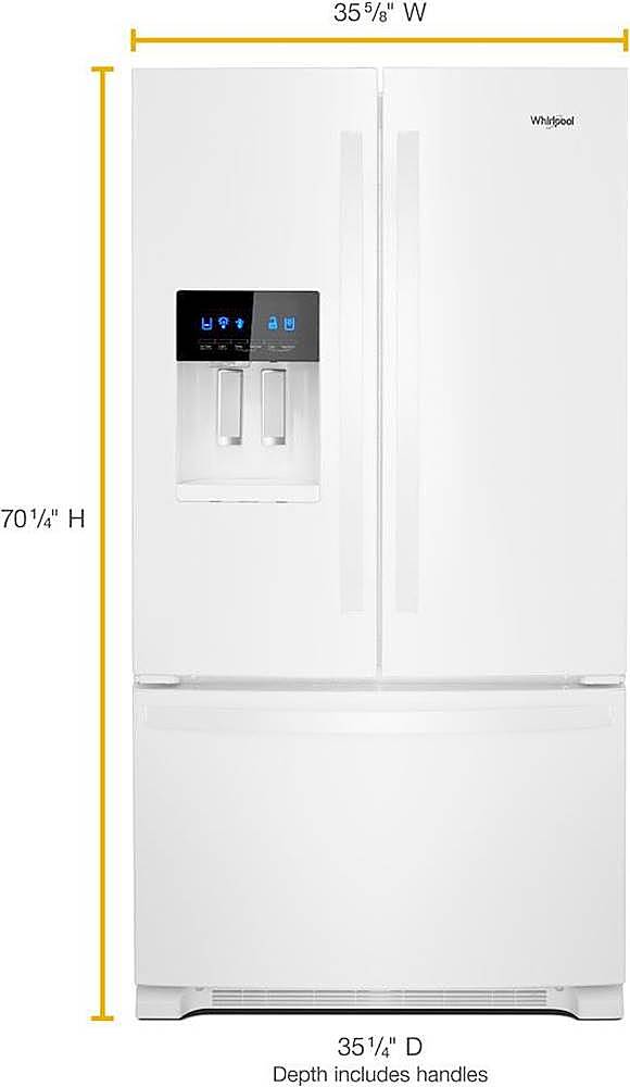 Whirlpool - 25 cu. ft. French Door Refrigerator with External Ice and Water Dispenser - White_5