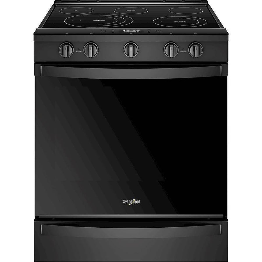 Whirlpool - 6.4 Cu. Ft. Self-Cleaning Slide-In Electric Convection Range - Black_0