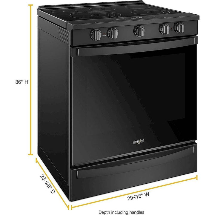 Whirlpool - 6.4 Cu. Ft. Self-Cleaning Slide-In Electric Convection Range - Black_6