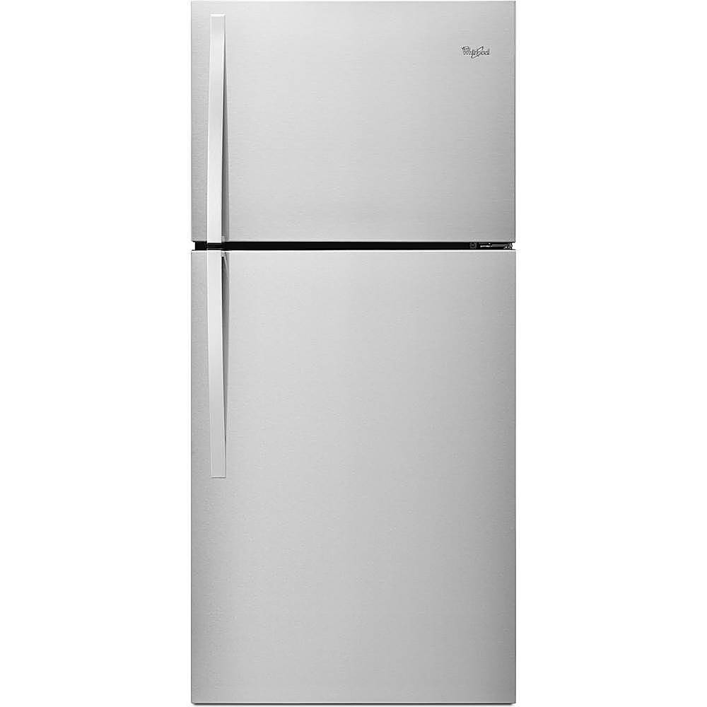 Whirlpool - 19.1 Cu. Ft. Top-Freezer  Fingerprint Resistant Refrigerator - Metallic Steel_0