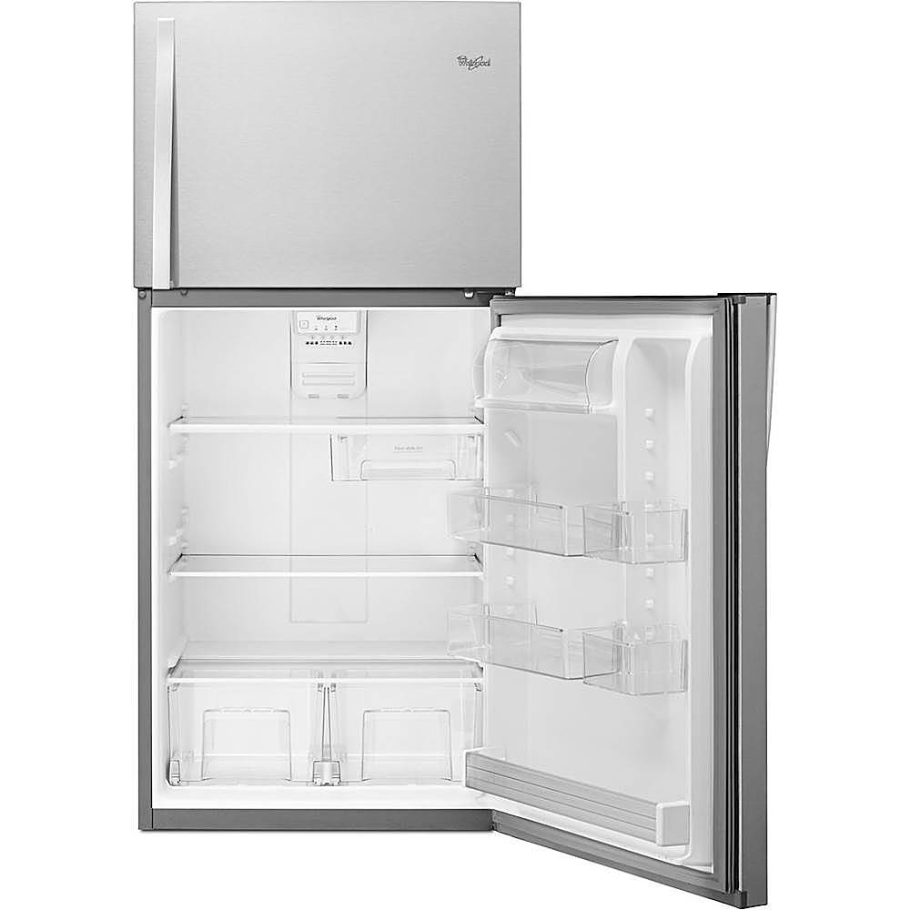 Whirlpool - 19.1 Cu. Ft. Top-Freezer  Fingerprint Resistant Refrigerator - Metallic Steel_2