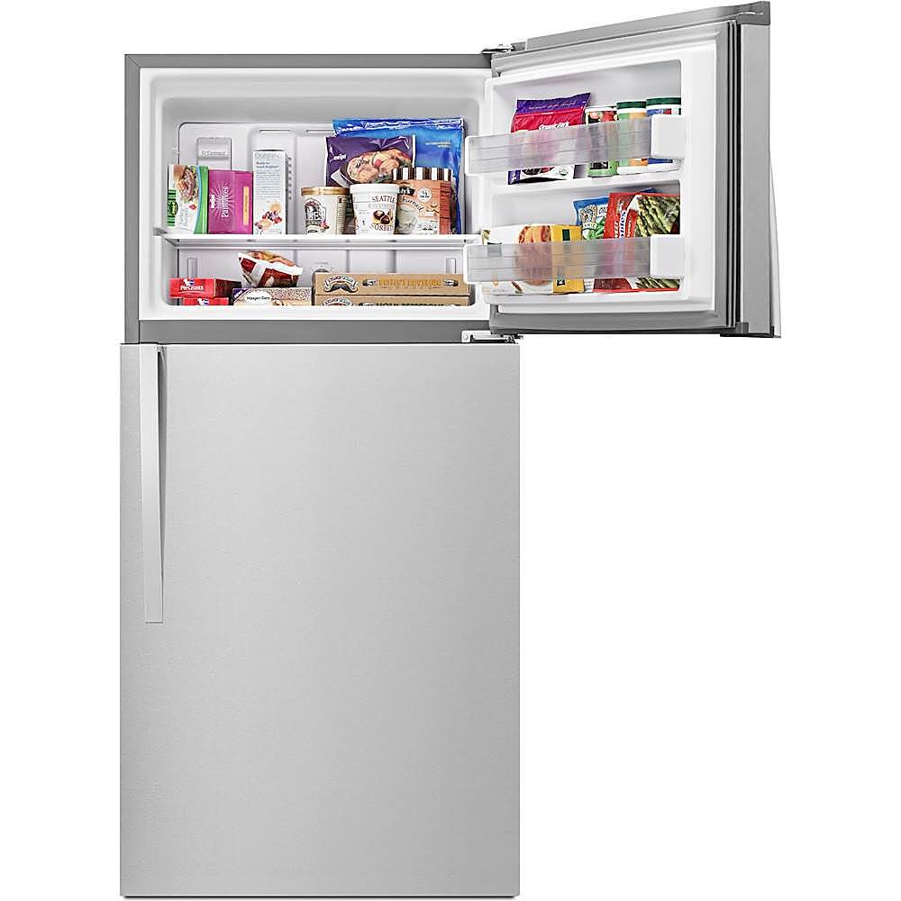 Whirlpool - 19.1 Cu. Ft. Top-Freezer  Fingerprint Resistant Refrigerator - Metallic Steel_4