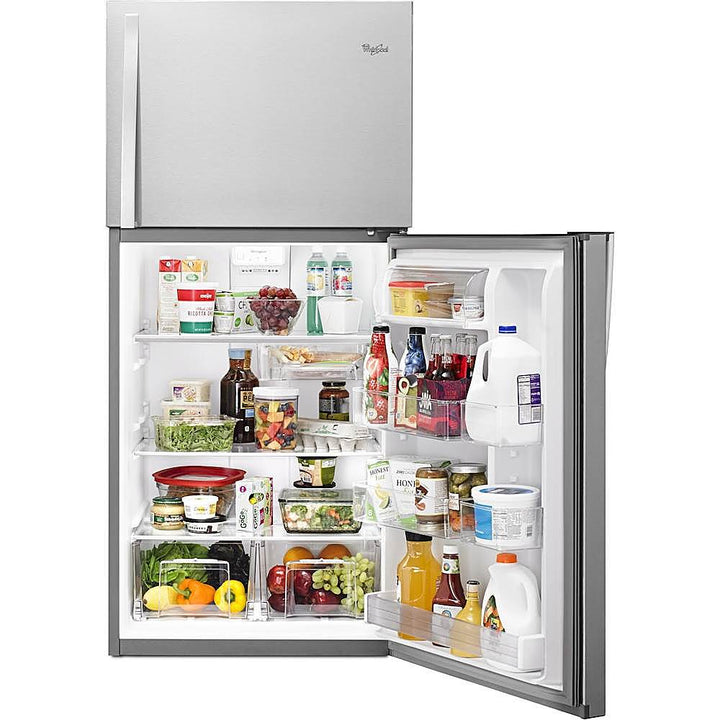 Whirlpool - 19.1 Cu. Ft. Top-Freezer  Fingerprint Resistant Refrigerator - Metallic Steel_5