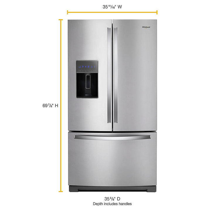 Whirlpool - 26.8 Cu. Ft. French Door Refrigerator - Stainless Steel_6