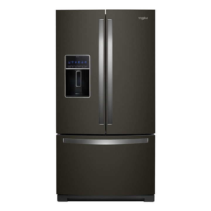 Whirlpool - 27 Cu. Ft. French Door Refrigerator with Platter Pocket - Black Stainless Steel_0