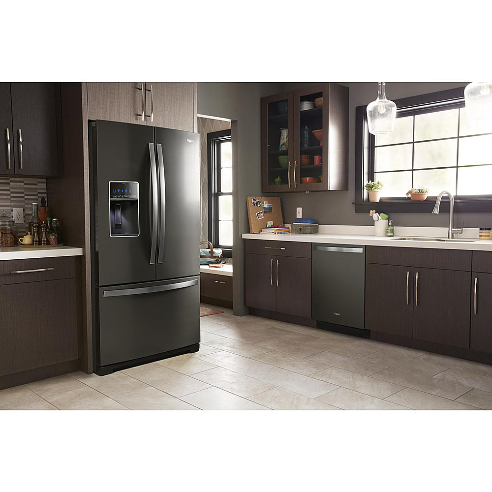 Whirlpool - 27 Cu. Ft. French Door Refrigerator with Platter Pocket - Black Stainless Steel_7