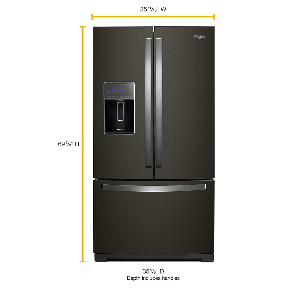 Whirlpool - 27 Cu. Ft. French Door Refrigerator with Platter Pocket - Black Stainless Steel_8