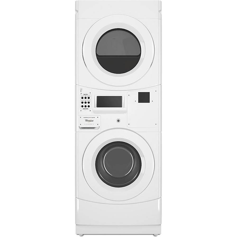Whirlpool - 3.1 Cu. Ft. Front Load Washer and 6.7 Cu. Ft. Gas Dryer with Space Saving Configuration - White_0