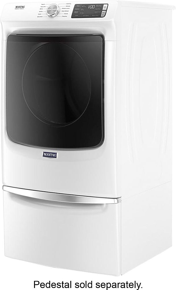 Maytag - 7.3 Cu. Ft. Stackable Electric Dryer with Steam and Extra Power Button - White_2