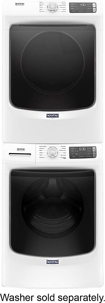 Maytag - 7.3 Cu. Ft. Stackable Electric Dryer with Steam and Extra Power Button - White_4