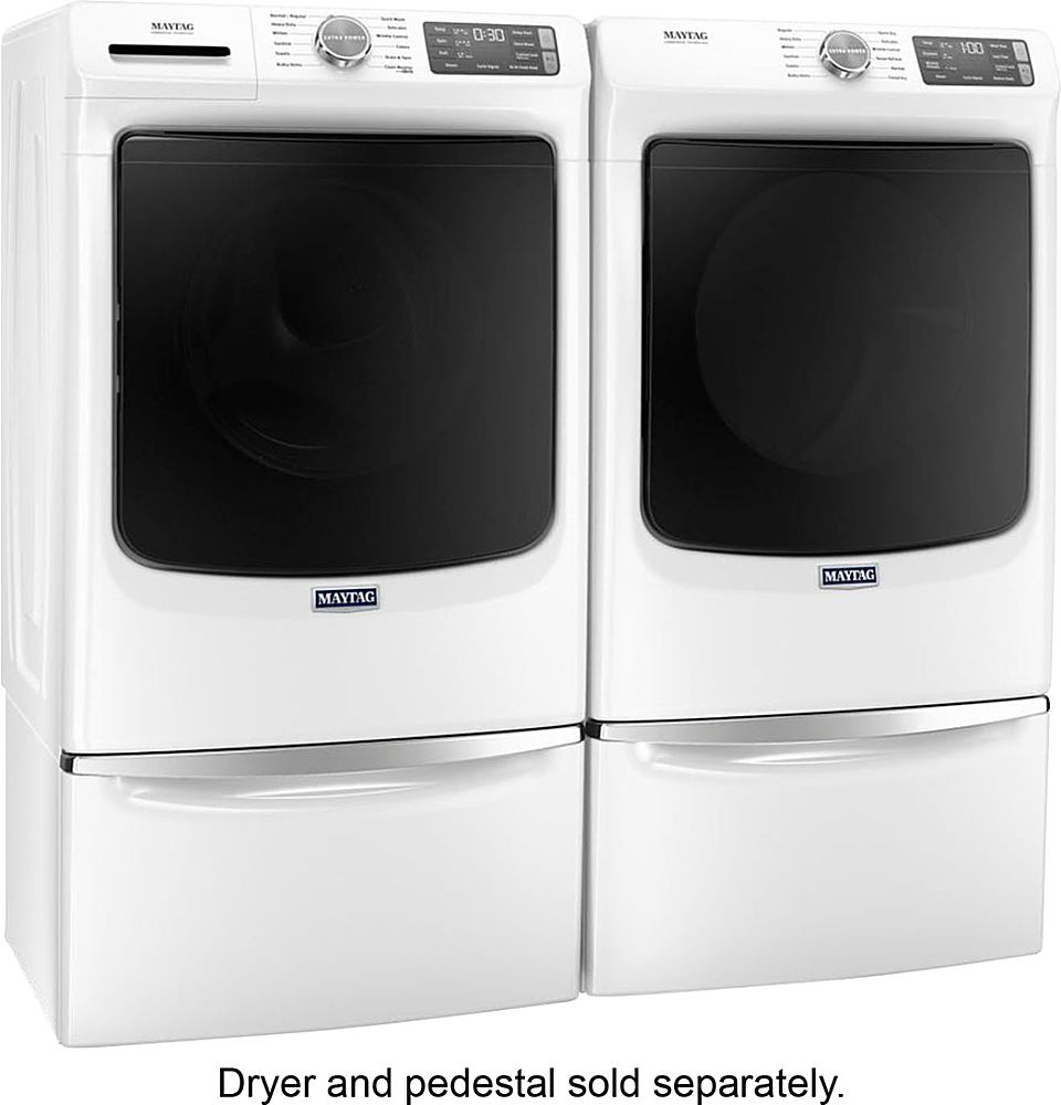 Maytag - 4.8 Cu. Ft. High Efficiency Stackable Front Load Washer with Steam and Fresh Hold - White_3