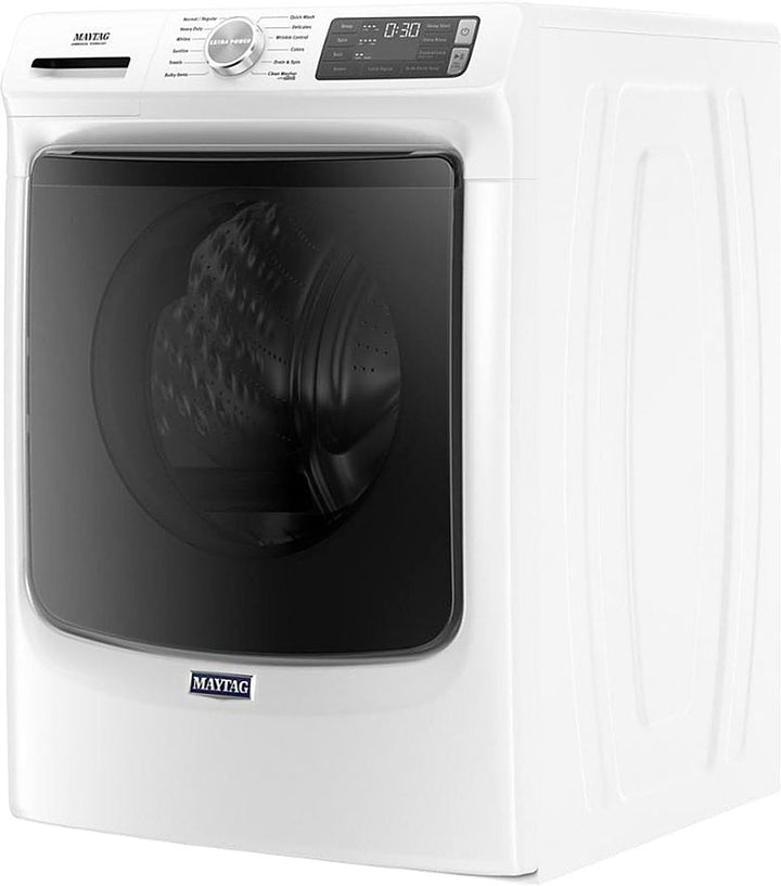 Maytag - 4.8 Cu. Ft. High Efficiency Stackable Front Load Washer with Steam and Fresh Hold - White_8