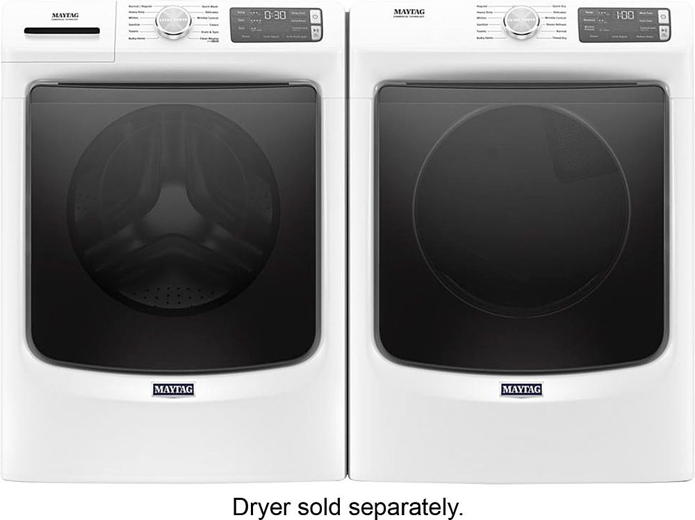 Maytag - 4.8 Cu. Ft. High Efficiency Stackable Front Load Washer with Steam and Fresh Hold - White_19