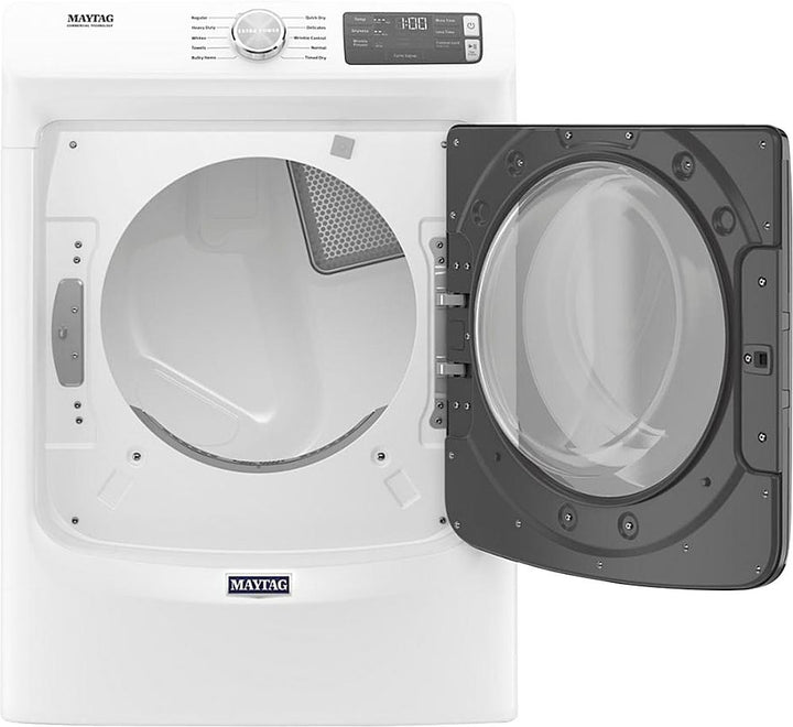 Maytag - 7.3 Cu. Ft. Stackable Electric Dryer with Extra Power Button - White_2