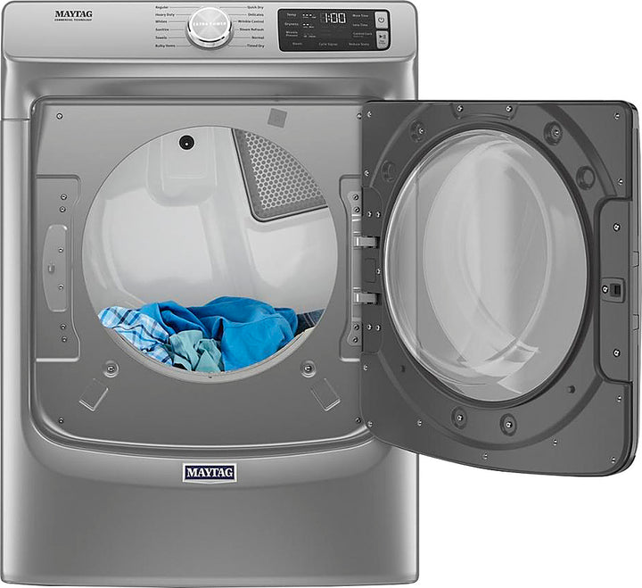 Maytag - 7.3 Cu. Ft. Stackable Electric Dryer with Steam and Extra Power Button - Metallic Slate_2