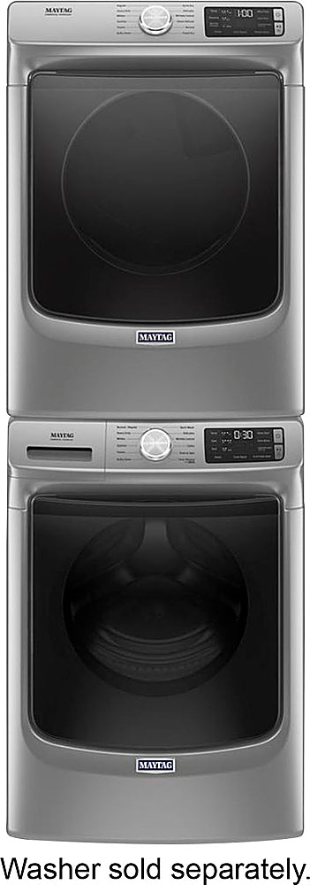 Maytag - 7.3 Cu. Ft. Stackable Electric Dryer with Steam and Extra Power Button - Metallic Slate_4