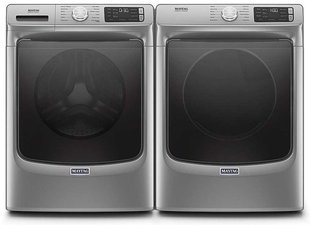 Maytag - 7.3 Cu. Ft. Stackable Electric Dryer with Steam and Extra Power Button - Metallic Slate_7