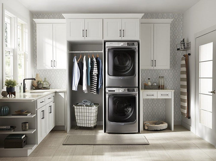 Maytag - 7.3 Cu. Ft. Stackable Electric Dryer with Steam and Extra Power Button - Metallic Slate_9