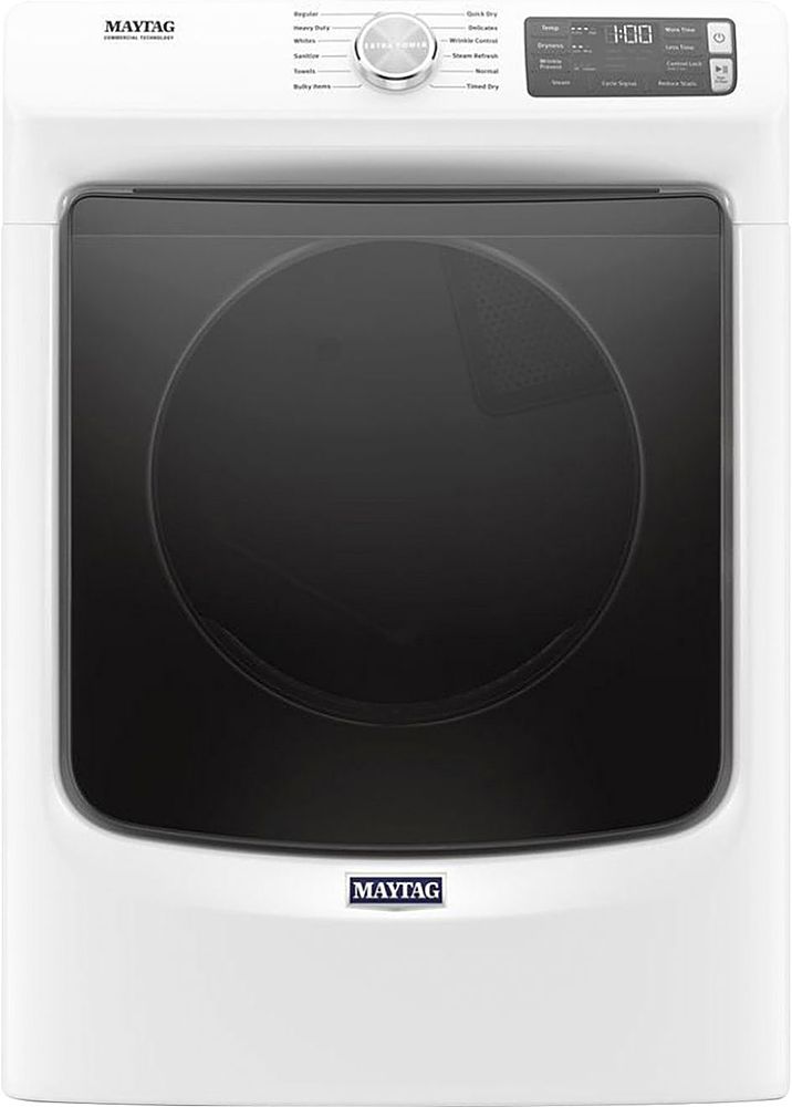 Maytag - 7.3 Cu. Ft. Stackable Gas Dryer with Extra Power Button - White_0
