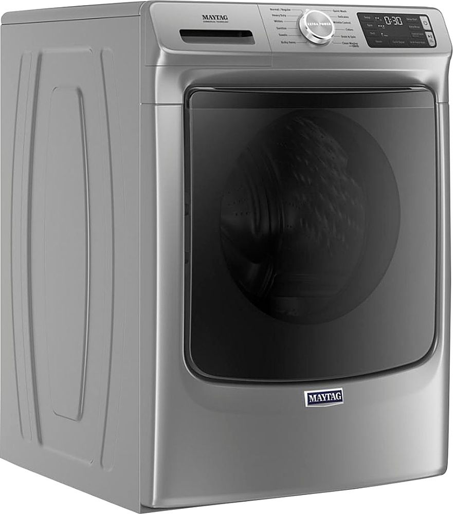 Maytag - 4.8 Cu. Ft. High Efficiency Stackable Front Load Washer with Steam and Fresh Hold - Metallic Slate_17