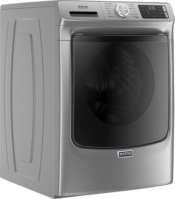 Maytag - 4.8 Cu. Ft. High Efficiency Stackable Front Load Washer with Steam and Fresh Hold - Metallic Slate_17