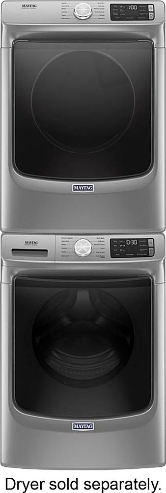 Maytag - 4.8 Cu. Ft. High Efficiency Stackable Front Load Washer with Steam and Fresh Hold - Metallic Slate_6