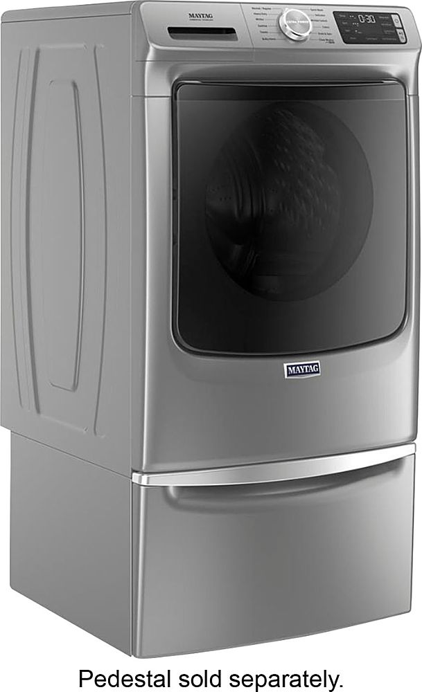 Maytag - 4.8 Cu. Ft. High Efficiency Stackable Front Load Washer with Steam and Fresh Hold - Metallic Slate_1