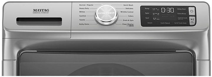 Maytag - 4.8 Cu. Ft. High Efficiency Stackable Front Load Washer with Steam and Fresh Hold - Metallic Slate_11