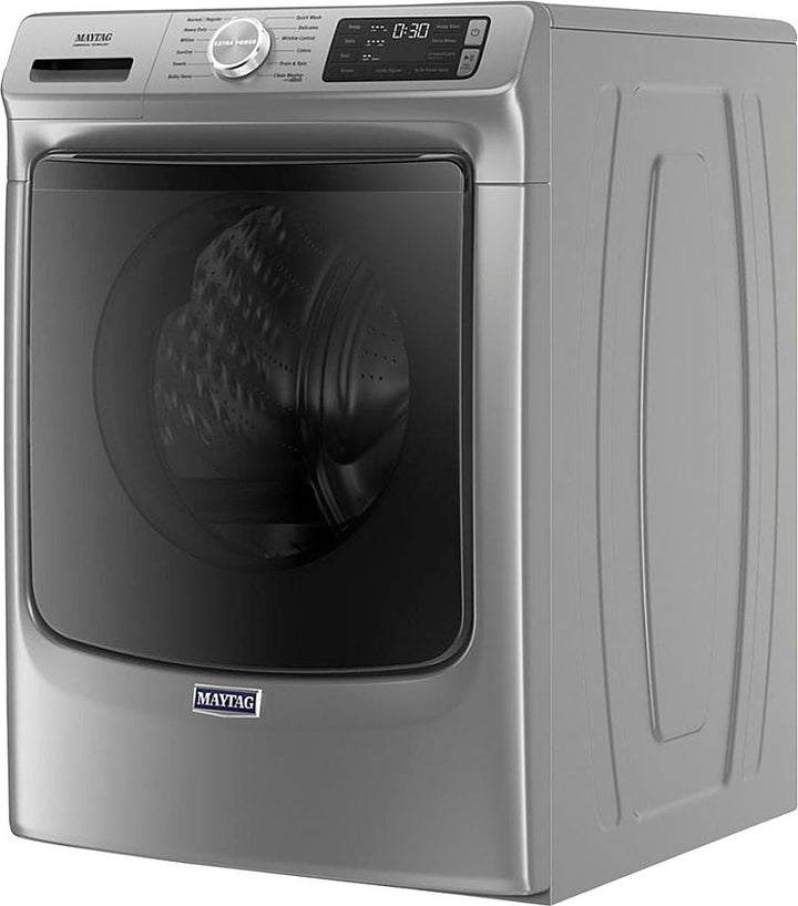 Maytag - 4.8 Cu. Ft. High Efficiency Stackable Front Load Washer with Steam and Fresh Hold - Metallic Slate_18