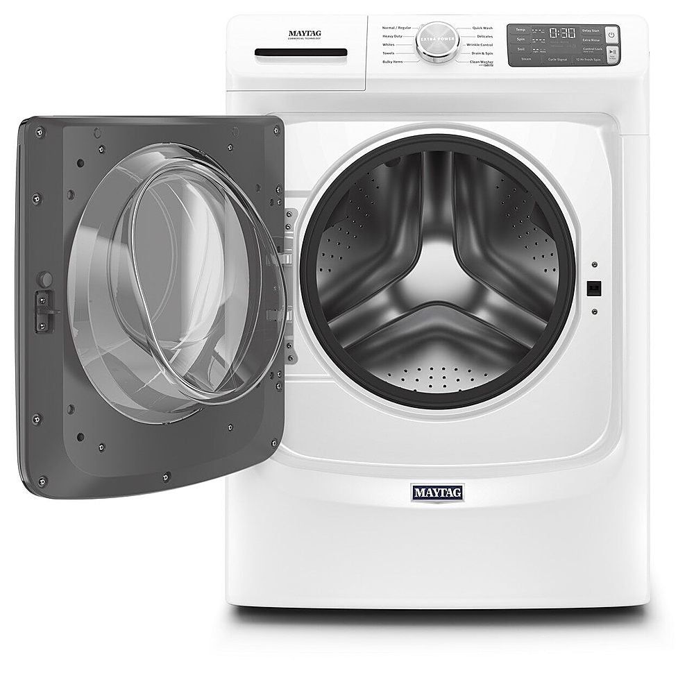 Maytag - 4.5 Cu. Ft. High-Efficiency Stackable Front Load Washer with Steam and Fresh Spin - White_1
