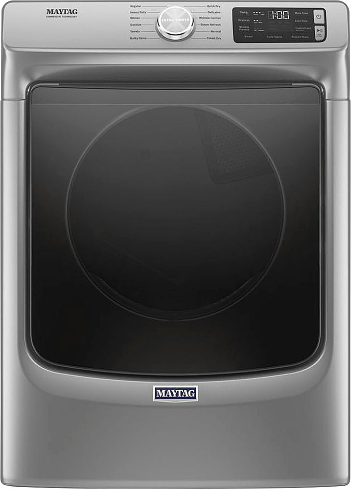 Maytag - 7.3 Cu. Ft. Stackable Gas Dryer with Steam and Extra Power Button - Metallic Slate_0