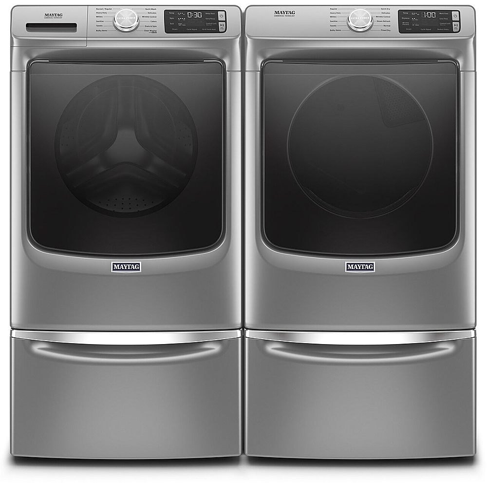 Maytag - 7.3 Cu. Ft. Stackable Gas Dryer with Steam and Extra Power Button - Metallic Slate_9