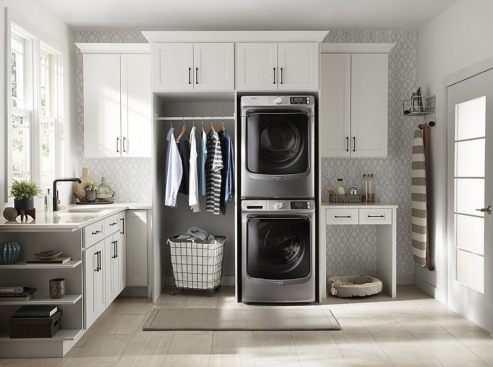 Maytag - 7.3 Cu. Ft. Stackable Gas Dryer with Steam and Extra Power Button - Metallic Slate_11