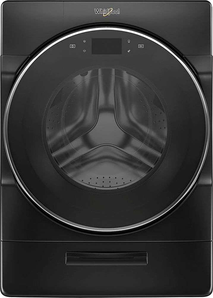 Whirlpool - 5.0 Cu. Ft. High Efficiency Stackable Smart Front Load Washer with Steam and Load & Go XL Dispenser - Black Shadow_0