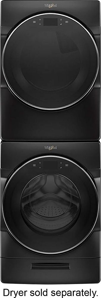 Whirlpool - 5.0 Cu. Ft. High Efficiency Stackable Smart Front Load Washer with Steam and Load & Go XL Dispenser - Black Shadow_2