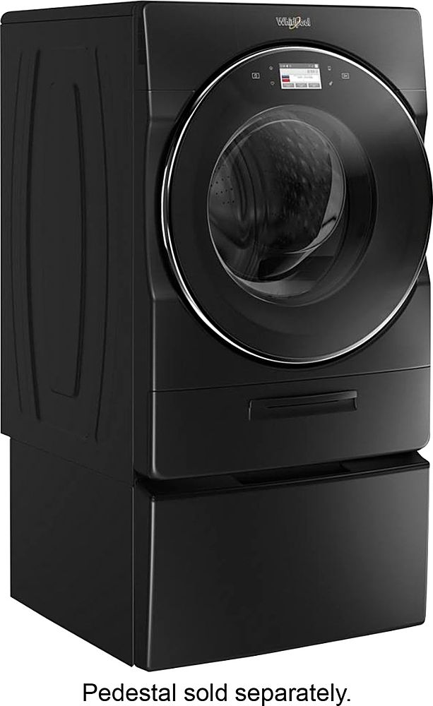 Whirlpool - 5.0 Cu. Ft. High Efficiency Stackable Smart Front Load Washer with Steam and Load & Go XL Dispenser - Black Shadow_1