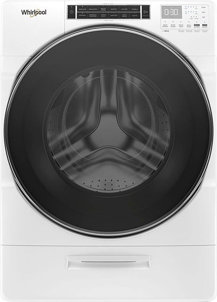 Whirlpool - 5.0 Cu. Ft. High Efficiency Stackable Front Load Washer with Steam and FanFresh - White_0