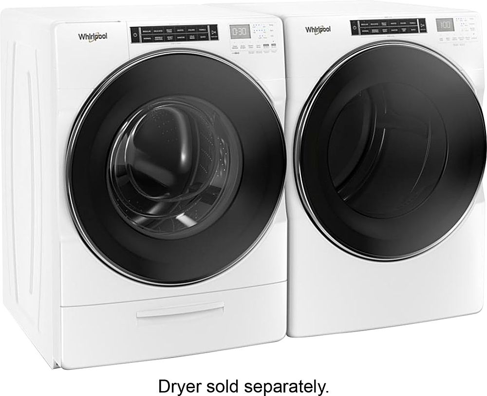 Whirlpool - 5.0 Cu. Ft. High Efficiency Stackable Front Load Washer with Steam and FanFresh - White_4