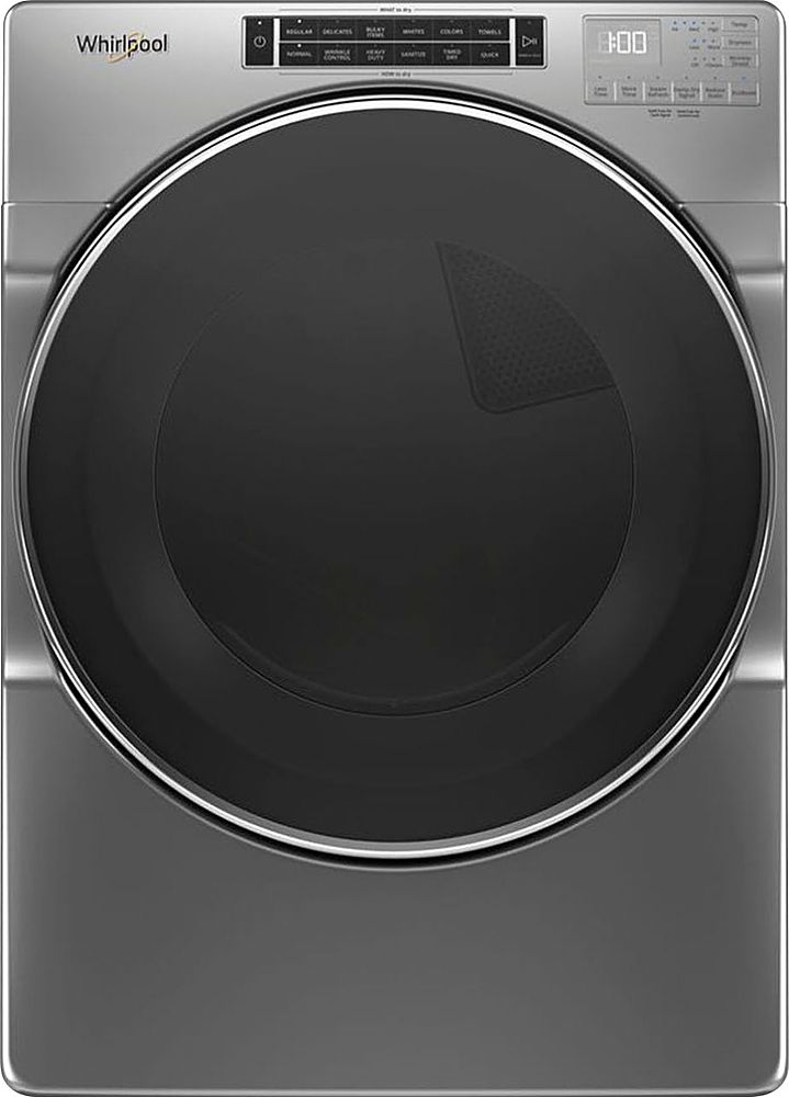 Whirlpool - 7.4 Cu. Ft. Stackable Electric Dryer with Steam and Intuitive Controls - Chrome Shadow_0