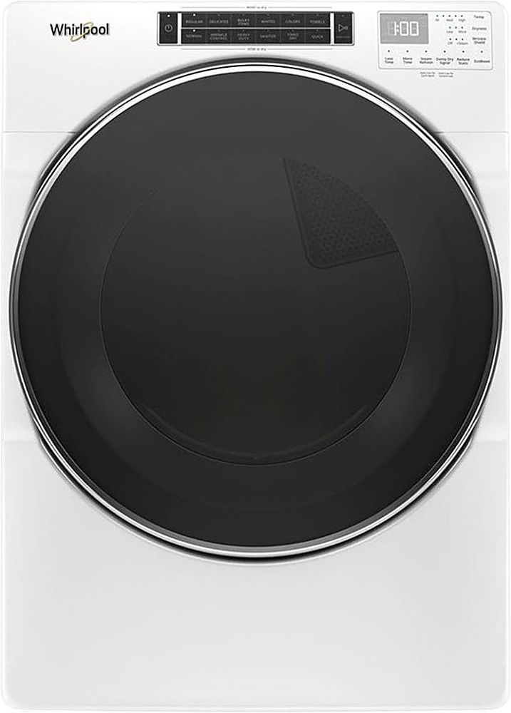Whirlpool - 7.4 Cu. Ft. Stackable Electric Dryer with Steam and Intuitive Controls - White_0