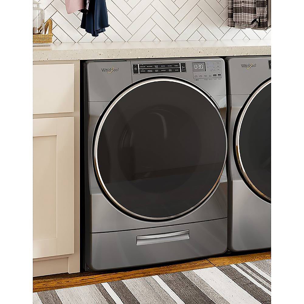Whirlpool - 5.0 Cu. Ft. High Efficiency Stackable Front Load Washer with Steam and Load & Go XL Dispenser - Chrome Shadow_9