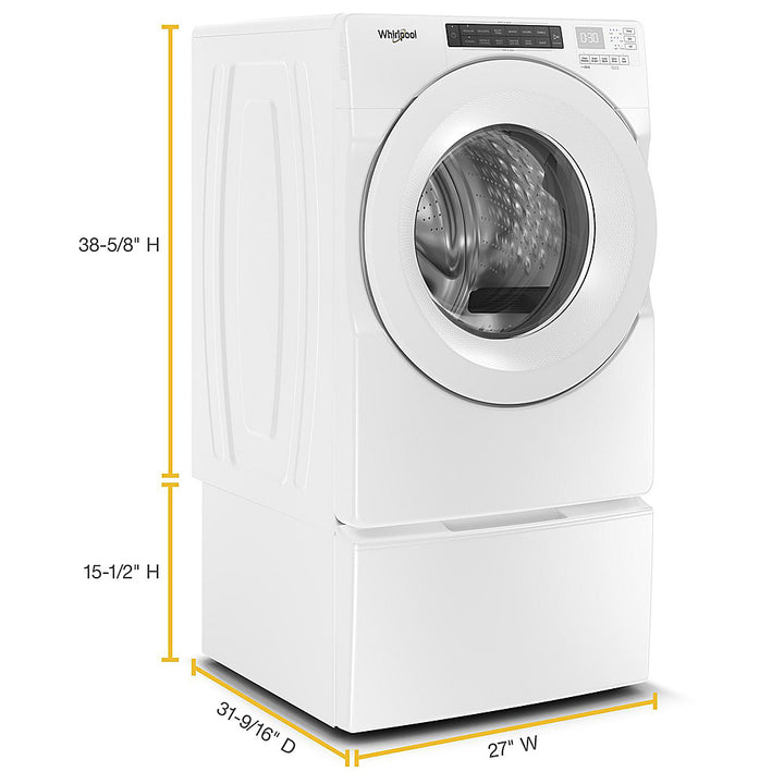Whirlpool - 4.3 Cu. Ft. High Efficiency Stackable Front Load Washer with 35 Cycle Options - White_1