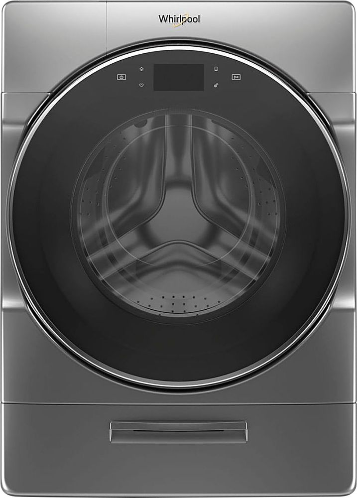 Whirlpool - 5.0 Cu. Ft. High Efficiency Front Load Washer with Steam and Load & Go XL Dispenser - Chrome Shadow_0