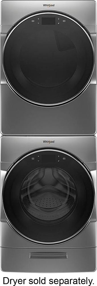 Whirlpool - 5.0 Cu. Ft. High Efficiency Front Load Washer with Steam and Load & Go XL Dispenser - Chrome Shadow_2