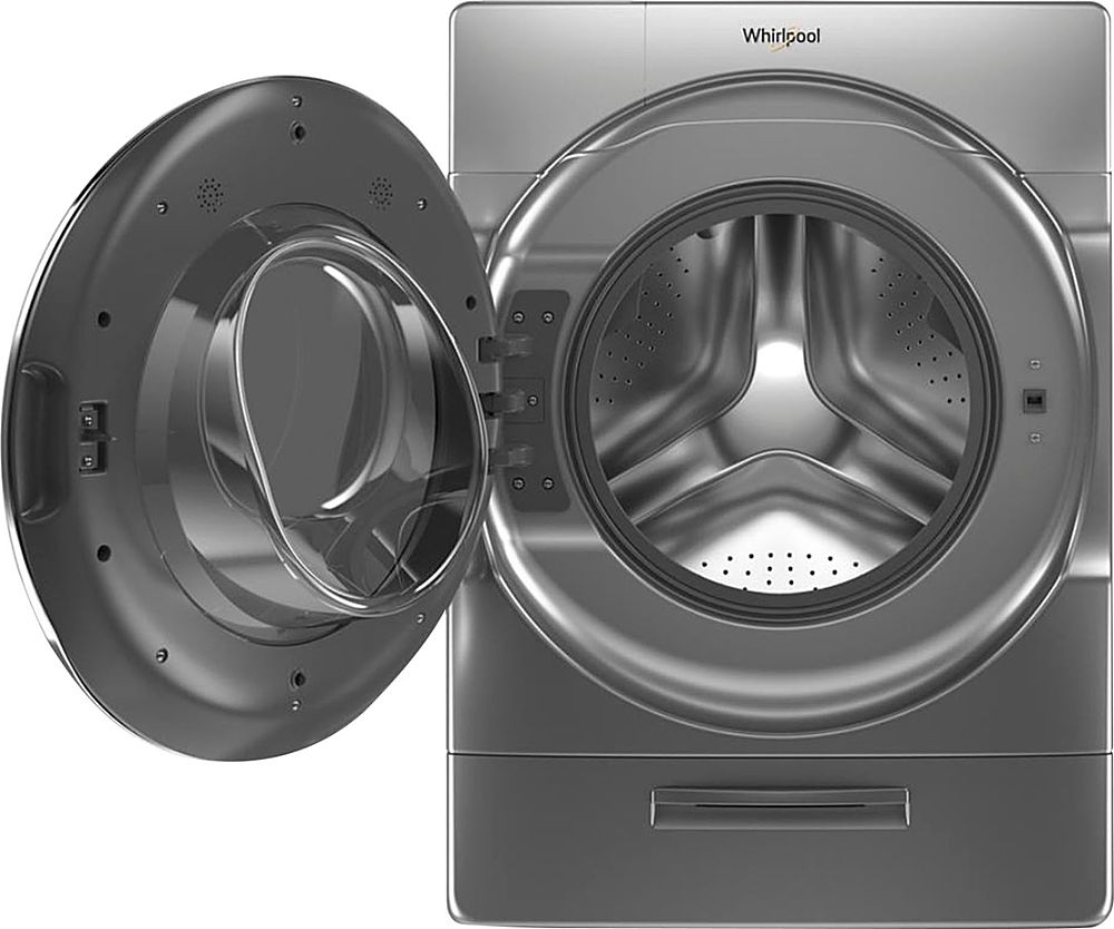 Whirlpool - 5.0 Cu. Ft. High Efficiency Front Load Washer with Steam and Load & Go XL Dispenser - Chrome Shadow_10